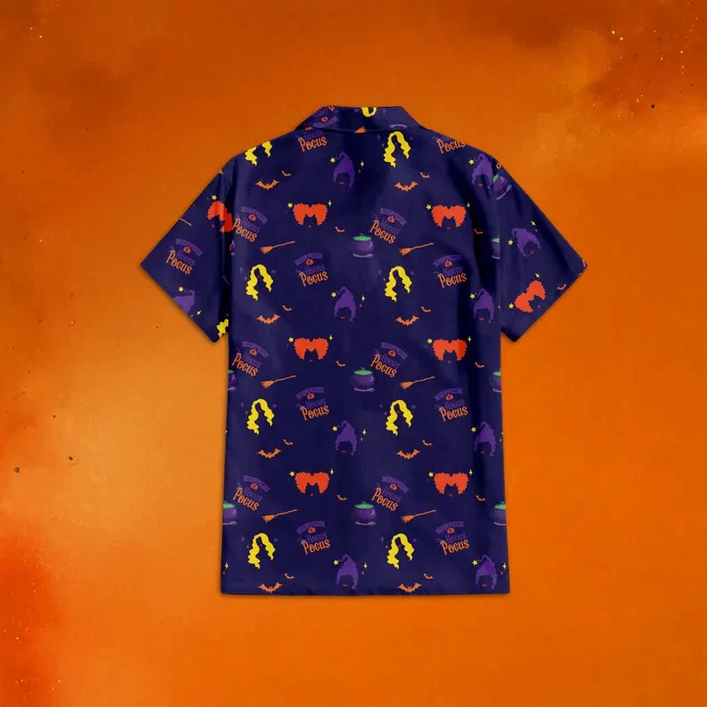Disney Hocus Pocus Halloween Black Hawaiian Shirt