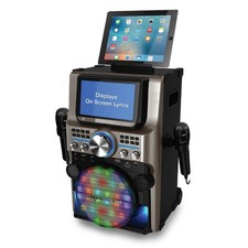 Image of Easy Karaoke EKS300 Bluetooth Trolley Karaoke System with CD+G & LED Lights