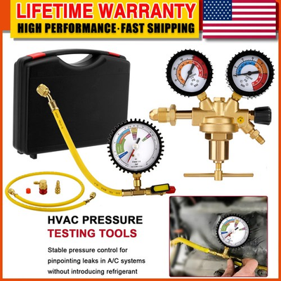 #ad 53010 Automotive HVAC Pressure Tester Kit Nitrogen Pressure Testing ToolsCase $99.99
