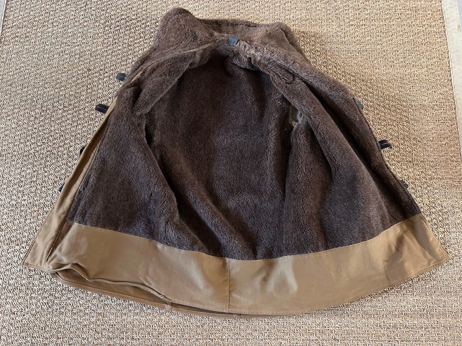 Vintage WWII Era Barnstormer Coat Alpaca Lined Military? 40" Chest image 6