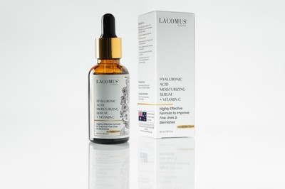 Hyaluronic Acid + Vitamin C Moisturizing Serum for Fine Lines and Blemishes -...