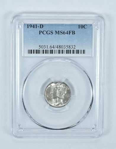 1941-D Mercury Dime MS64 FB PCGS Blue Label