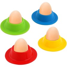 Eierbecher Silikon Eierhalter Set Eierbecher stapelbar Frühstück Camping bunt