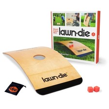 Lawn Dice Wood Outdoor Toss Game Board 24x46in Folding Portable