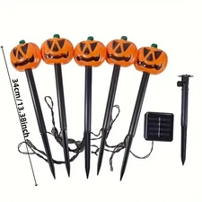Halloween Jack-O-Lantern Solar Charge Lamp Outdoor Waterproof Garden Home Decora