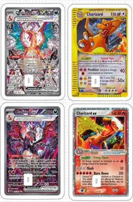 THE STICKY BANDIT Rare Charizard Pokémon Credit Debit ATM Card Skin Sticker Pokemon EX MAX VMAX US