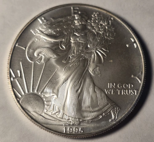 1995 Silver Eagle $1 Dollar 1oz Uncirculated .999 -MS-Brilliant Uncirculated-...
