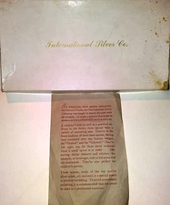 INTERNATIONAL SILVER CO. 4" GENERAL FOODS TEASPOON SET, IN ORIGINAL POUCH, BOX