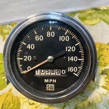 Vintage Stewart Warner 0-160 Mph Speedometer 550 Bpn 11 Oem Tested Vintage