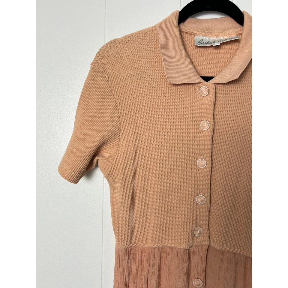 Maxi Vestido Vintage Barbara Lesser Rosa Talla Pequeña Retro Profesor Twee Cottagecore Foto 4 de 4