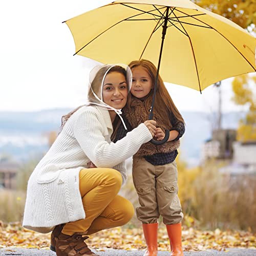 Lusofie 6 Pieces Rain Bonnet with Visor Clear Waterproof One Size Transparent