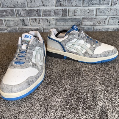 Asics EX89 Shigen 2.0 White Dolphin Blue Court Shoes 1203A285  Men Sz 13 Nice