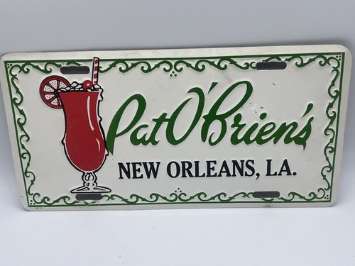 Pat O'Brien's New Orleans Louisiana Booster License Plate Restaurant