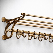 French COATRACK/Luggage Rack/Train Wall Mounted Rack vintage luxury decor