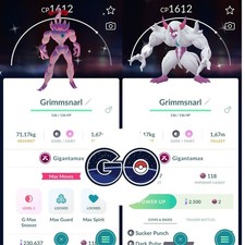 Pok mon Go - Shiny Gigantamax Grimmsnarl - Mini PTC 80k Stardusts