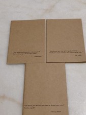 Set of 3 Kraft Journals   Motivational Quote Notebooks   Blank Writing Diary...