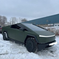 Cybertruck Precut Ppf Paint Protection Film Matte Olive Green Wrap Color Change