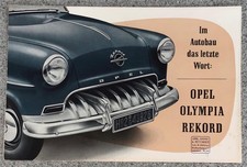 Opel Olympia Rekord Car Sales Brochure C1950s German Text Opel Olympia Rekord Car Sales Brochure C1950s German Text