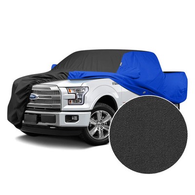 Covercraft WeatherShield HP Two-Tone Black Custom Car Cover w Bright Blue Sides