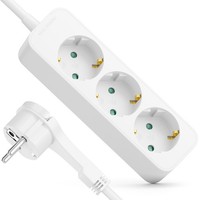 Steckdosenleiste 3-Fach Mehrfachsteckdose 3M Kabel Flachstecker Steckerleiste