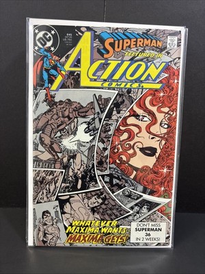 Action Comics #645 VF - 1st Maxima -George Perez - Needs Press For High Grade
