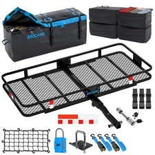 Mockins 60"x20"x6" Trailer Hitch Cargo Carrier Set - 500lbs Cap. | 16 CuFt