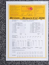 Warwickshire V Leicestershire 1996 Fully Printed Scorecard Signed By S Pollock