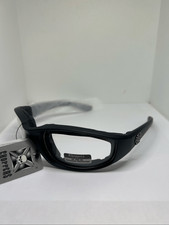 Choppers Padded Wrap Around Motorcycle Sunglasses Clear Lens Night Riding UV400