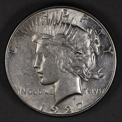 1927 S U.S. Silver Peace Dollar AU