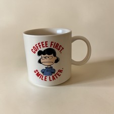 Tasse à café Hallmark Peanuts Lucy café premier sourire plus tard 16 oz 