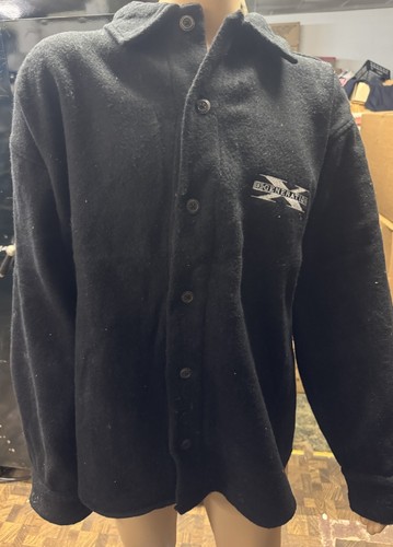 WWF Vintage D-Generation X (DX) 2000 ERA Black Button Up Fleece Jacket Size LRG - Picture 1 of 2