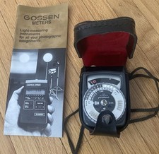 VINTAGE GOSSEN SUPER PILOT CDS Photo Exposure LIGHT METER & CASE TESTED brochure