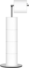 Toilet Paper Holder Stand, Free Standing Toilet Paper Roll Holder with Reserve