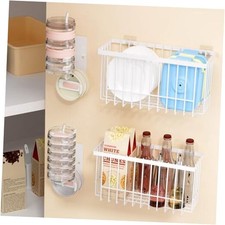 4 Pack Adhesive Cabinet Door Organizer - Tumbler Lid Organizer  Kitchen White