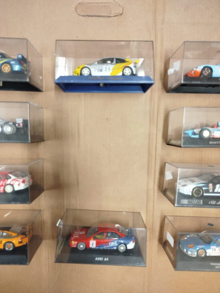 Scalextric Slotcars Sammlung 10 Modelle Ford GT40 Porsche Audi Subaru F1 Acryl - Bild 2 von 4