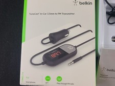 OPEN BOX Belkin TuneCast FM Transmitter For Smartphones, Plays via FM radio, 4ft