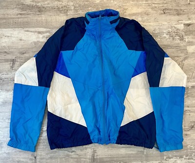 Vintage Nike Windbreaker Jacket Men Size XL Blue Vented Full Zip