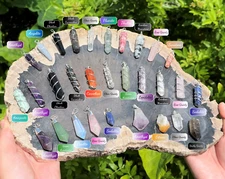 Crystal Gemstone Point Pendants - Wire Wrapped, Spiral, Diamond, Natural Pendant