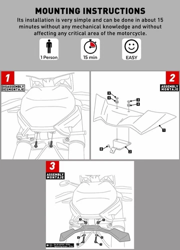 Alerones frontales de carga aerodinámica deflector de carenado delantero para BMW S 1000R M1000R S1000R - Imagen 9 de 13