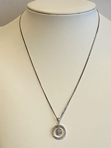 18ct Gold 0.5ct Diamond Necklace Chain Circle Natural Diamond 1/2 Carat - Picture 3 of 15