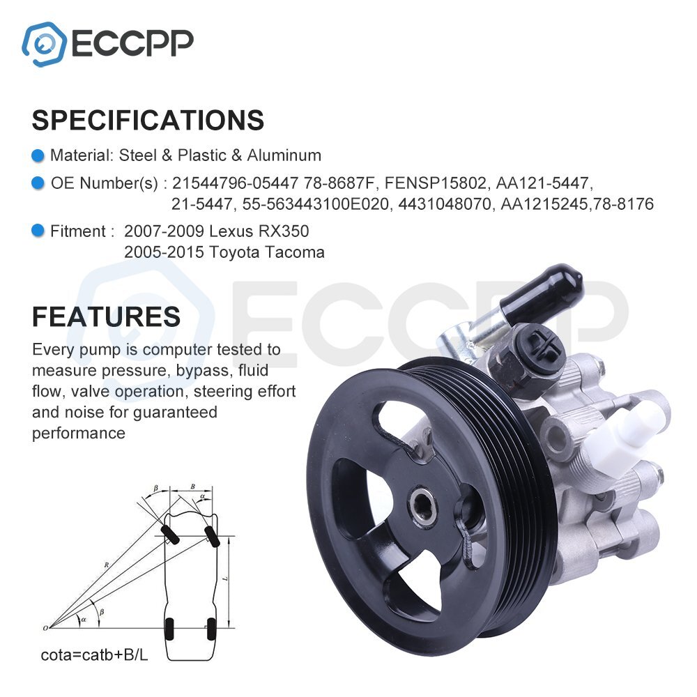 Power Steering Pump With Pulley For Lexus RX350 for Toyota 2005