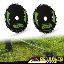 2PCS 7" Chainsaw Tooth Brush Blades Fit For Bush Cutter Weed Eater Trimmer Head