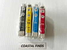 Epson 126 Ink Cartridge CMYK Set of 4 NEW OEM Sealed WF 435 520 545 630 633 635