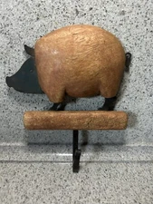 Wood/metal Pig Wall Hanging Primative Pier 1