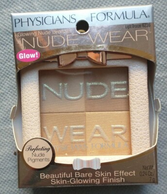 PHYSICIANS FORMULA NUDE WEAR PRESSED POWDER GLOWING NUDE BRONZER 6236 LT BRONZER