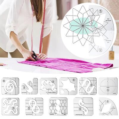 Nähen Stoff Lineal Zum Selbermachen Patchwork Freibewegung Quilten Vorlagen Set Haushalt für