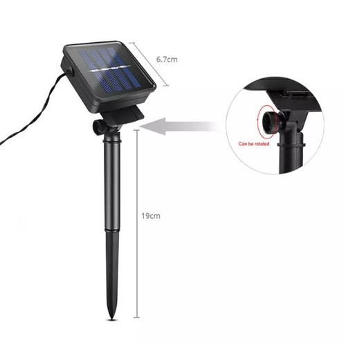 20 LED Solar Lichterkette außen Lampe Glühbirnen Beleuchtung Balkon Garten Dekor - Bild 7 von 12