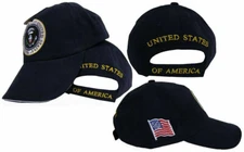 President of United States Seal POTUS Navy Blue Embroidered Cap Hat Trump 2024
