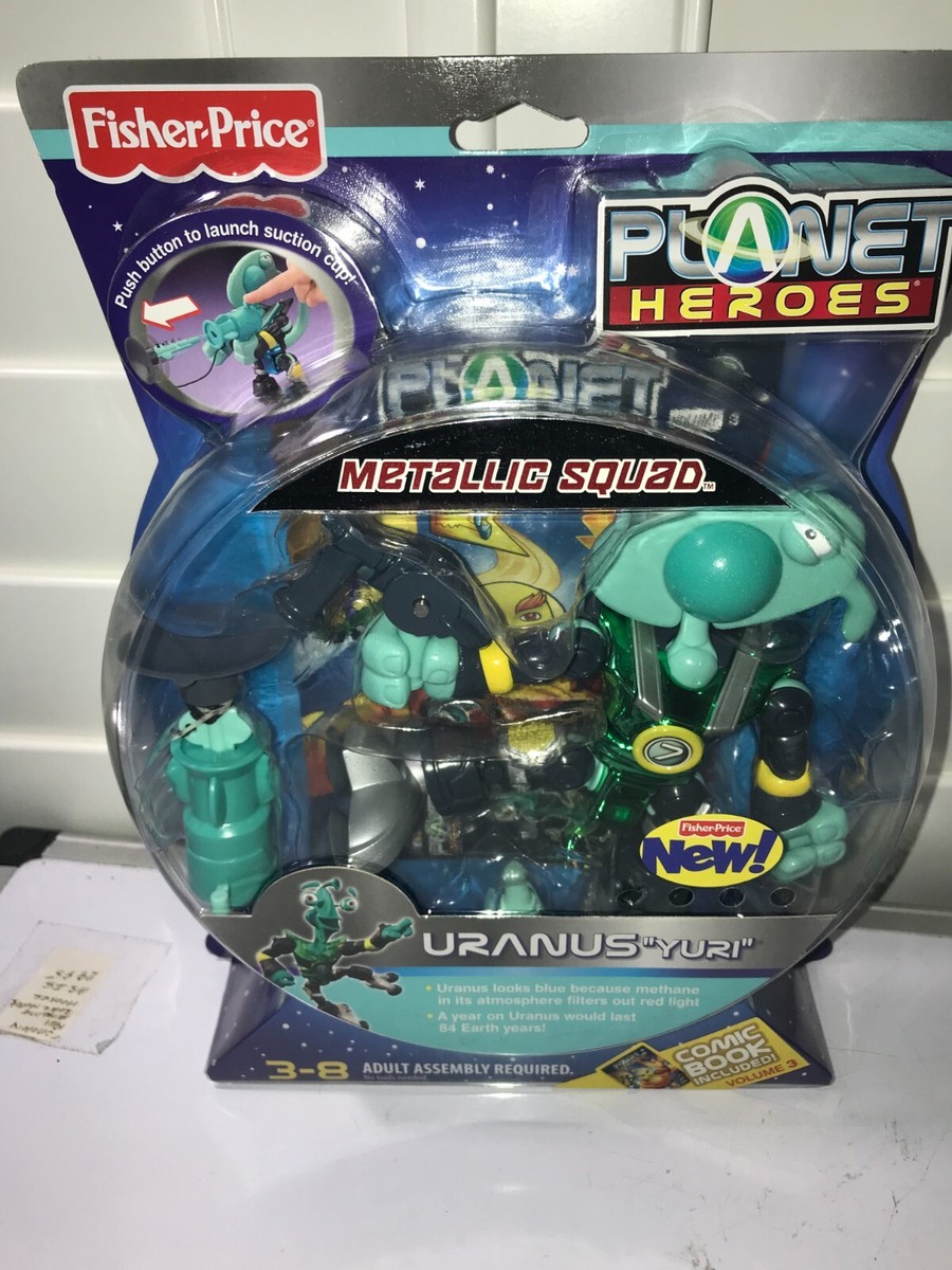 toysbian 宇宙騎兵 蓄光 6体セット Fisher- N5511 Planet Heroes Uranus Metallic Figure for sale online
