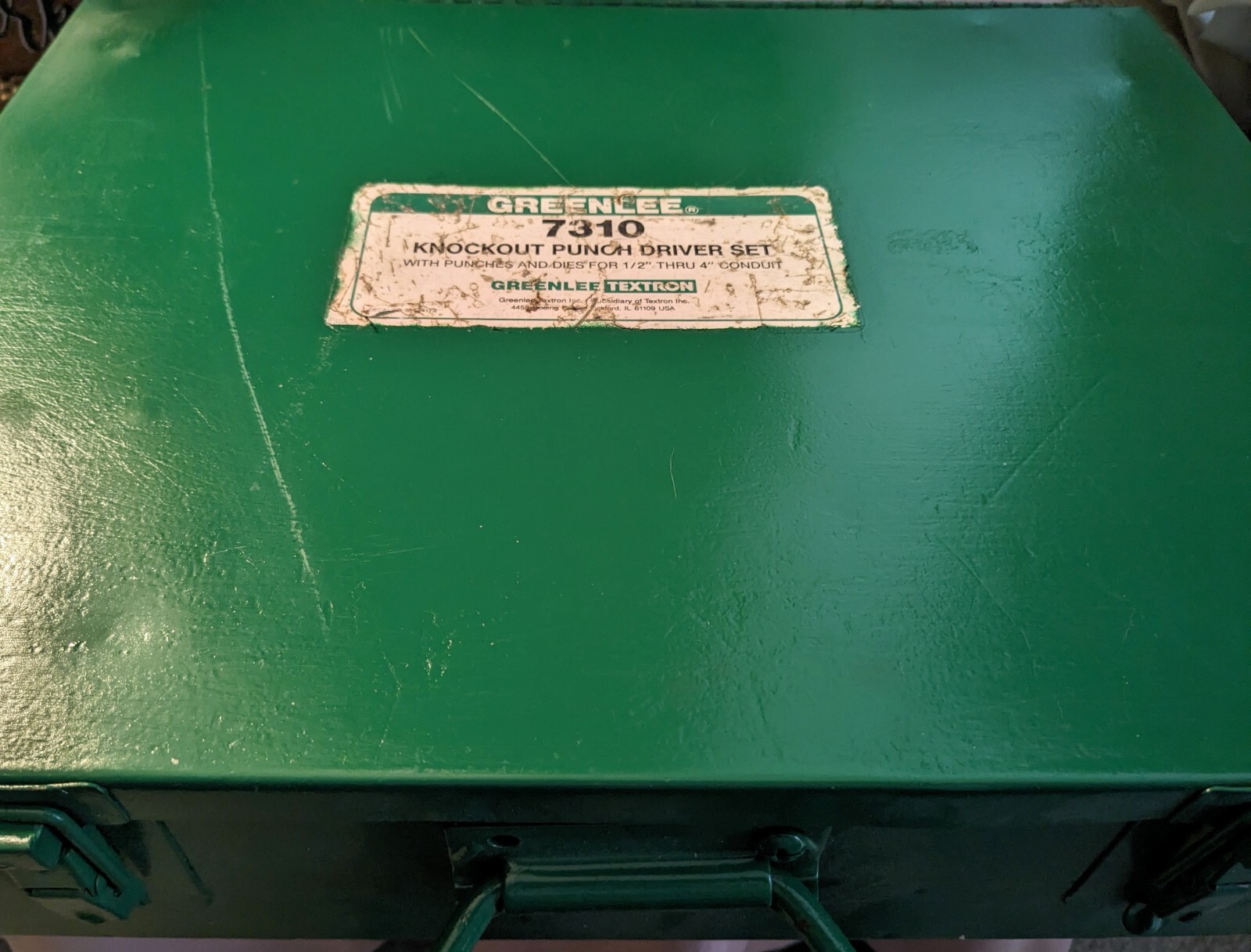 Greenlee 7310SB 1/2''4'' Hydraulic SlugBuster Knockout Punch Driver